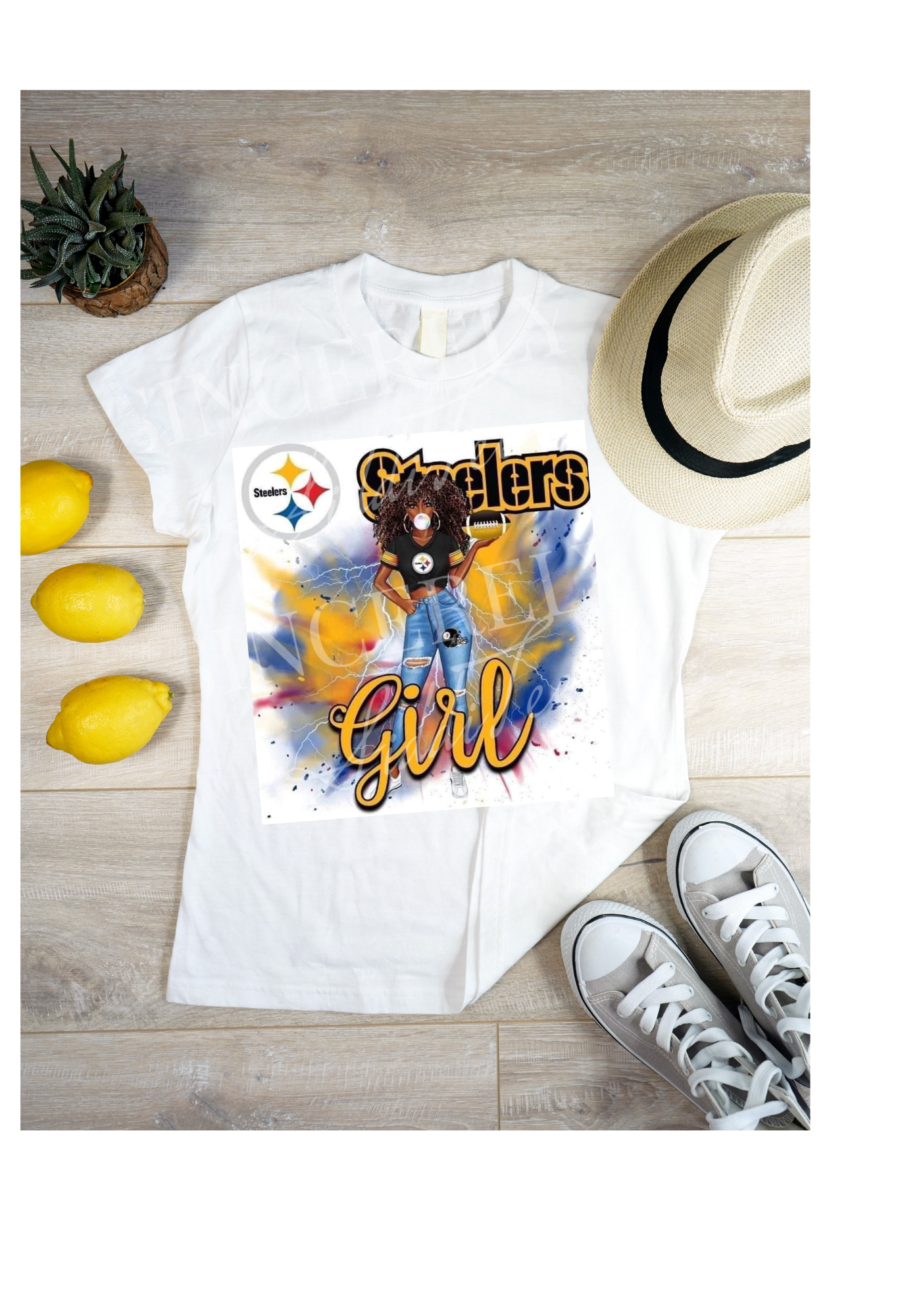 InspireTeesbyPaula Steelers Girl Tee XL